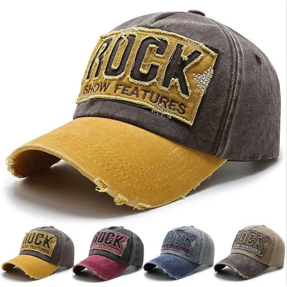 Korean Version Washed Letters Spring and Autumn Men'S and Women'S Fashion Shabby Denim Baseball Cap Sunhat Official Website