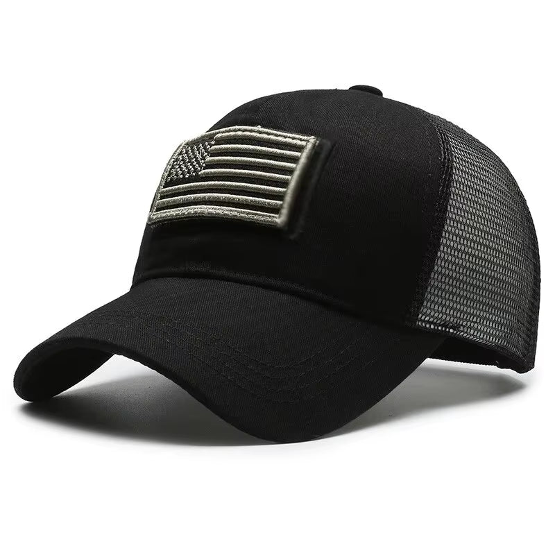 Spring and Summer New Mesh Breathable Personality Sticker Embroidery Women'S Baseball Cap Mesh Hat Men'S Outdoor Sunscreen Cap